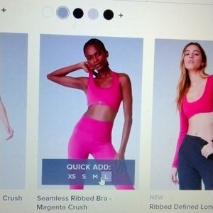 Alo , Seamless bra , magenta crush, size L